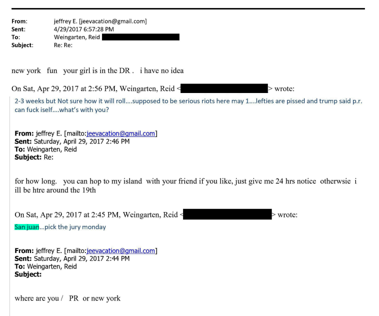 Puerto Rico Mentions in the New Tranche of Epstein Files