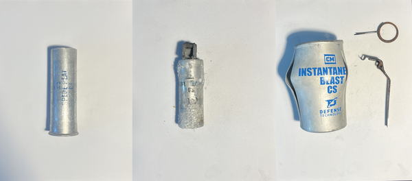 Three different types of riot munitions used by Puerto Rico's police that deploy CS. Source: Carlos Berríos Polanco